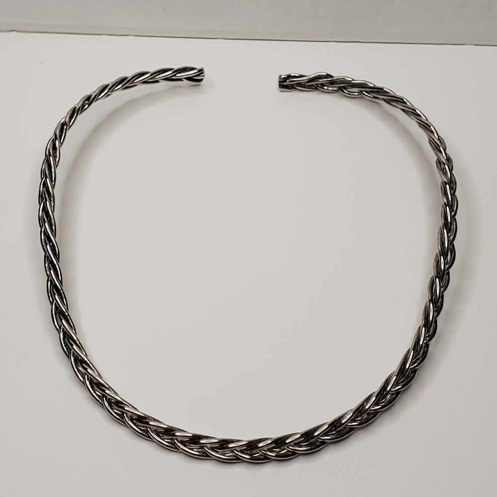 Sterling Silver Chain Collar Necklace